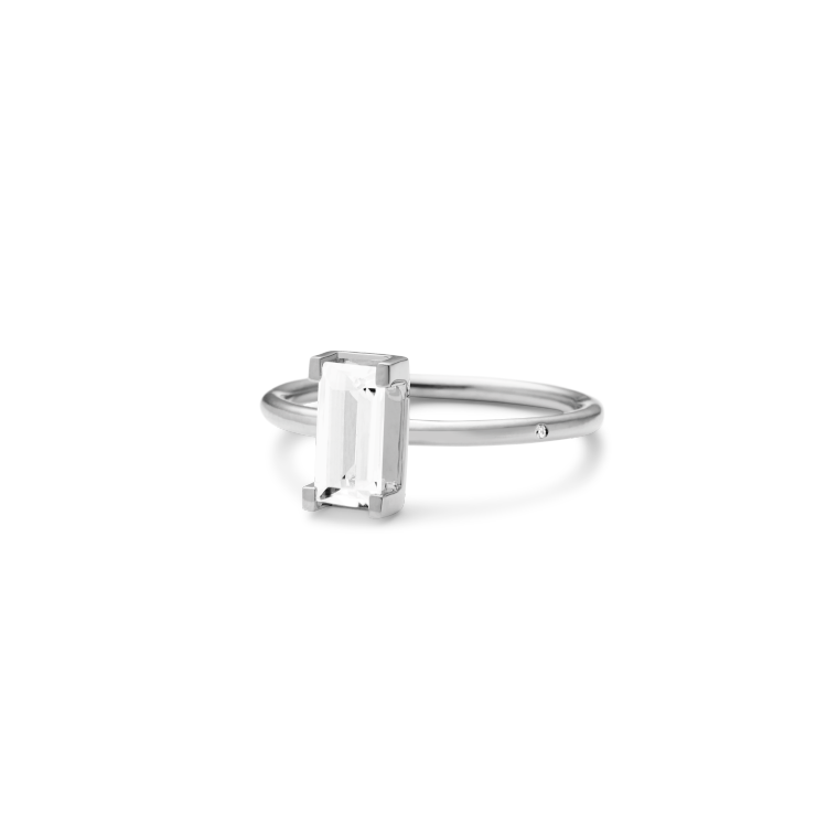 Nord White ring Turned - 18kt Hvitt Gull