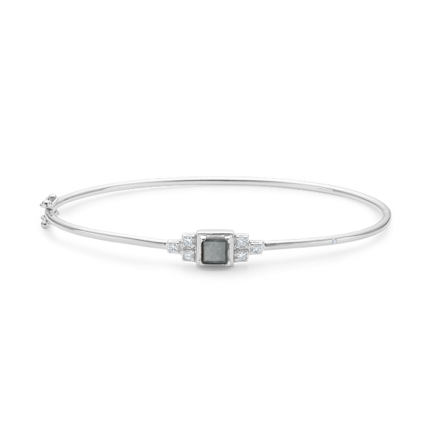 Rå Classic Diamond Bangle - 18kt White Gold