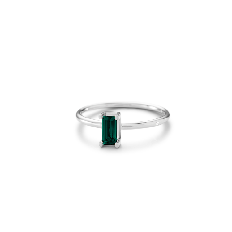 Nord Green ring S turned - 18kt White Gold