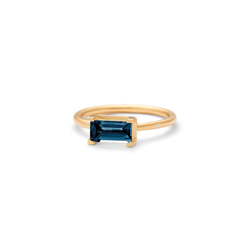Nord London Blue Ring - 18kt Gult Gull