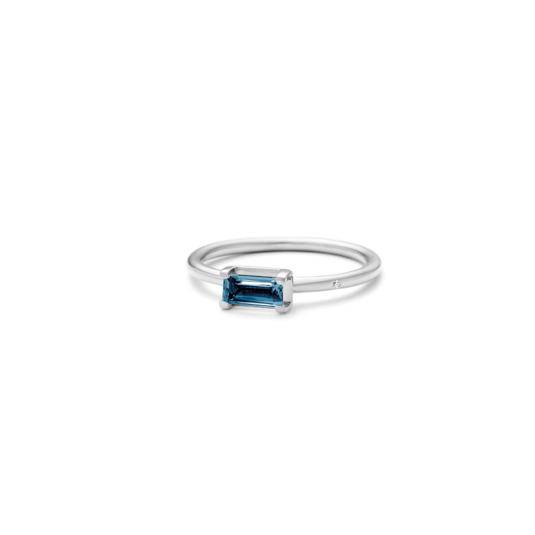 Nord London Blue ring S - 18kt Hvitt Gull