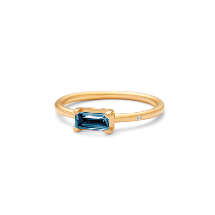 Nord London Blue Ring S - 18kt Gult Gull