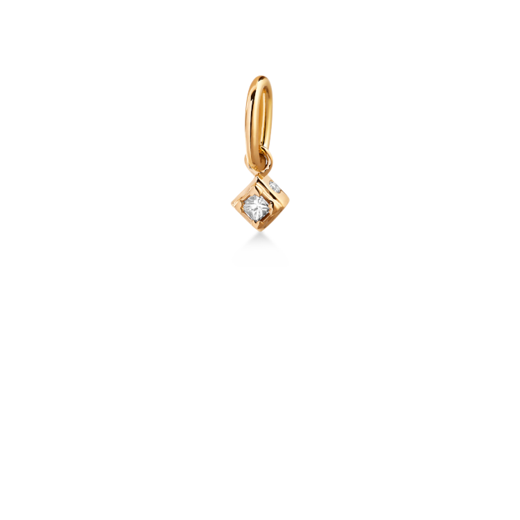 Rå Classic Diamond Pendant S - 18kt Yellow Gold