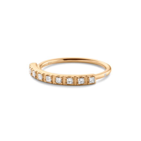 Rå Classic Diamond Ring Aligned - 18kt Yellow Gold