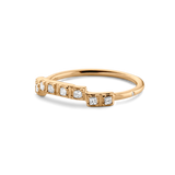 Rå Classic Diamond Ring Curve - 18kt Yellow Gold