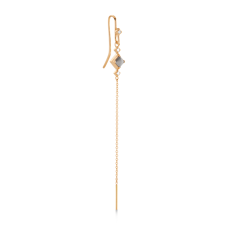 Rå Classic Pointy Diamond Earring - 18kt Yellow Gold