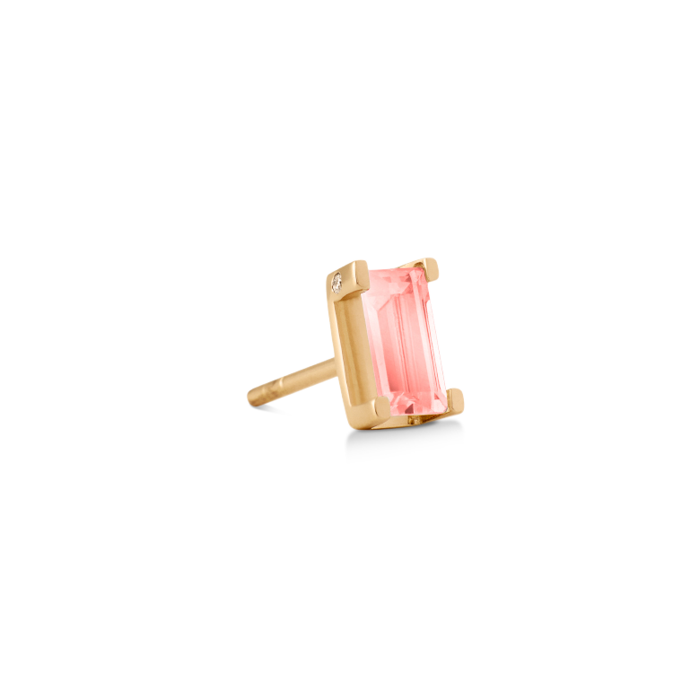 Nord Pink Øredobb - 18kt Gult Gull