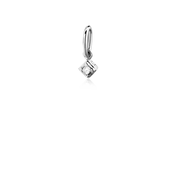 Rå Classic Diamond Pendant S - 18kt White Gold