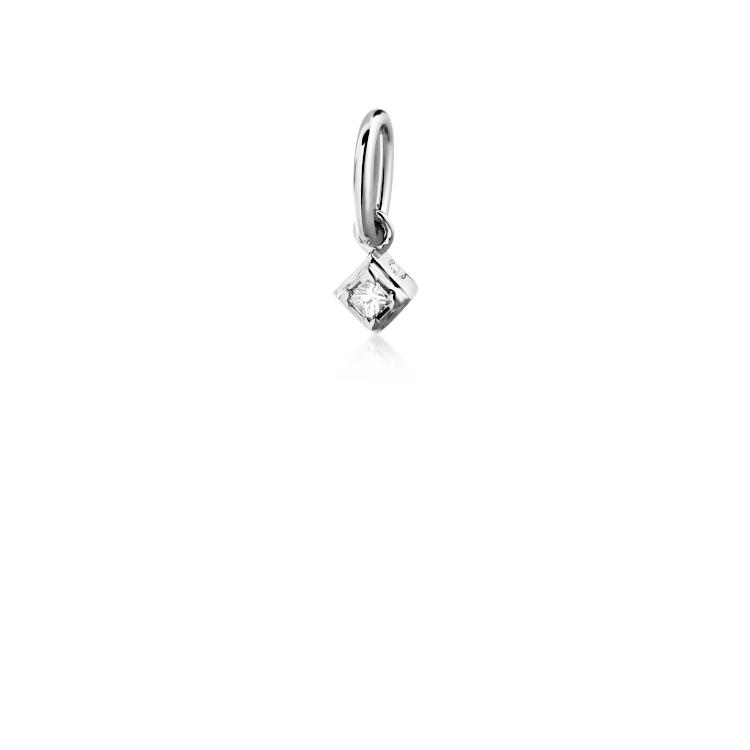 Rå Classic Diamond Pendant S - 18kt White Gold