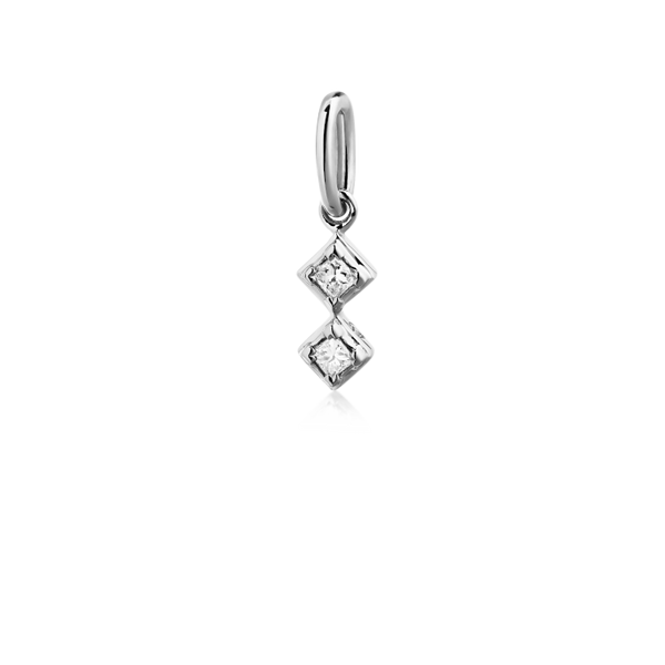 Rå Classic Diamond Harlequin Pendant - 18kt White Gold