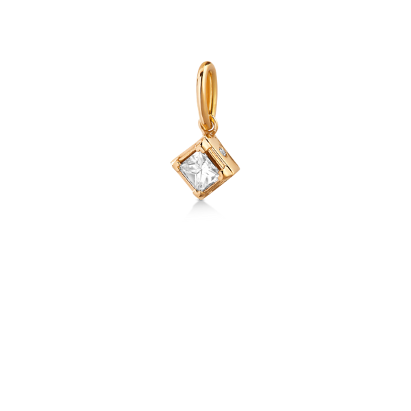 Rå Classic Diamond Pendant M - 18kt Yellow Gold