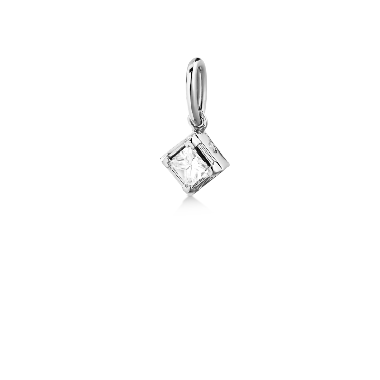 Rå Classic Diamond Pendant M - 18kt White Gold