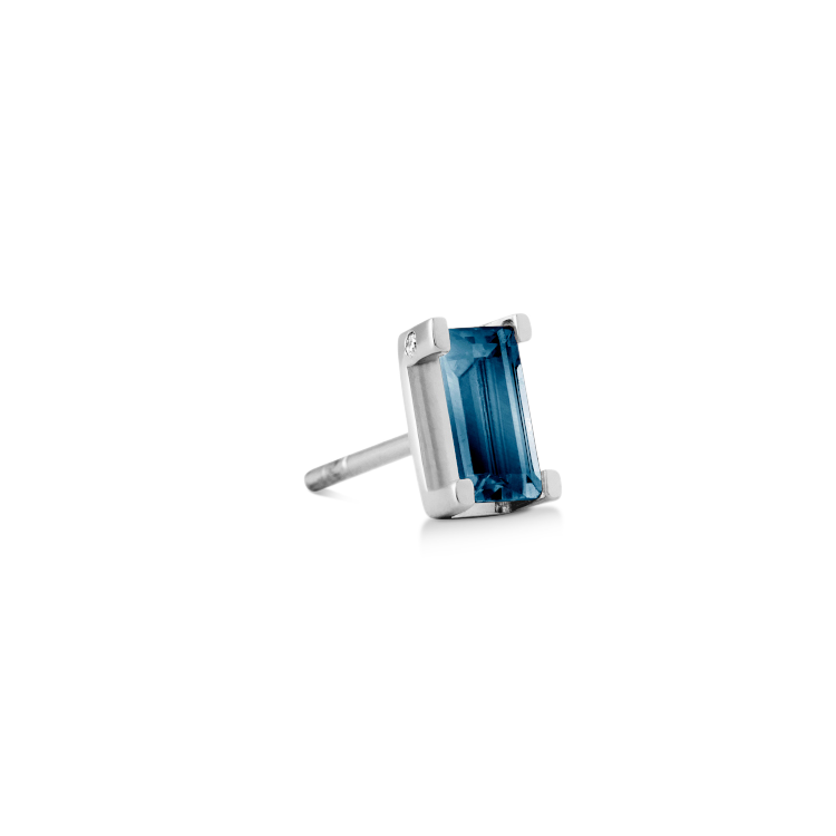 Nord London Blue Øredobb - 18kt Hvitt Gull