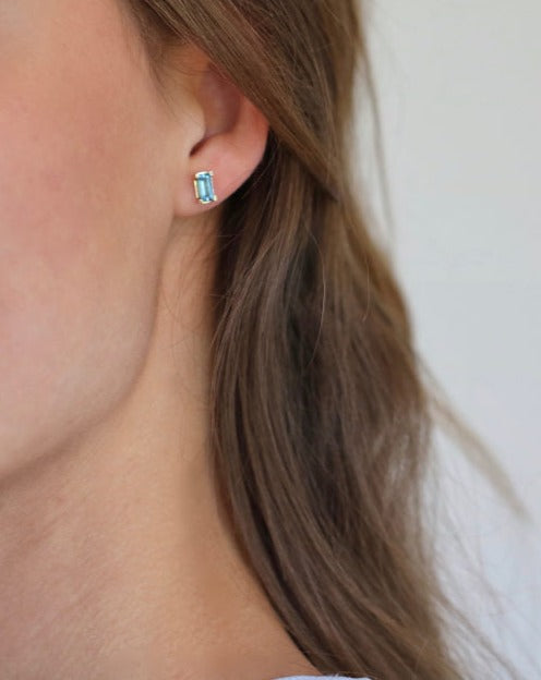 Nord London Blue Øredobb - 18kt Hvitt Gull