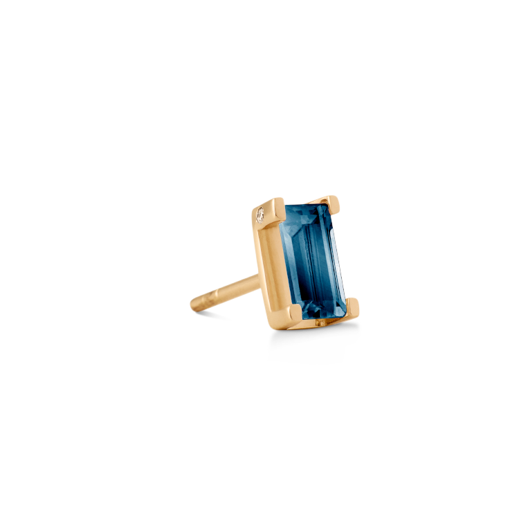 Nord London Blue Øredobb - 18kt Gult Gull