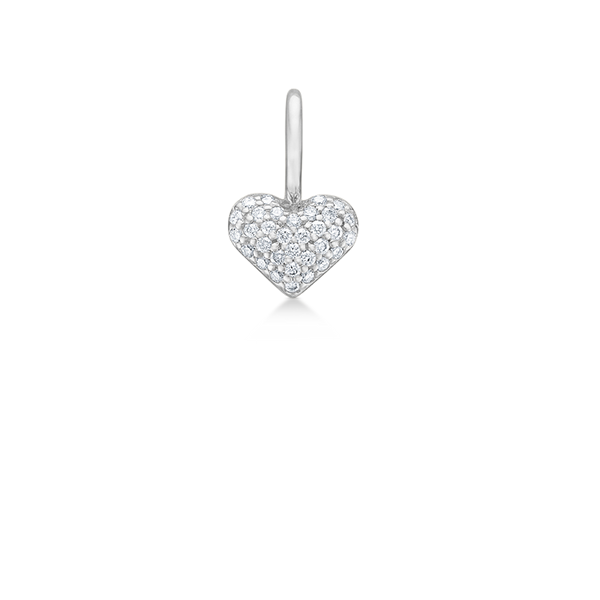 Rock My heart Diamond Pendant - 18kt White Gold