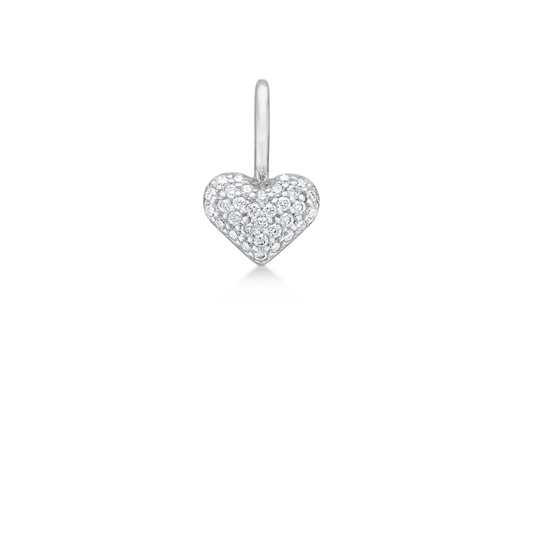 Rock My heart Diamond Pendant - 18kt White Gold