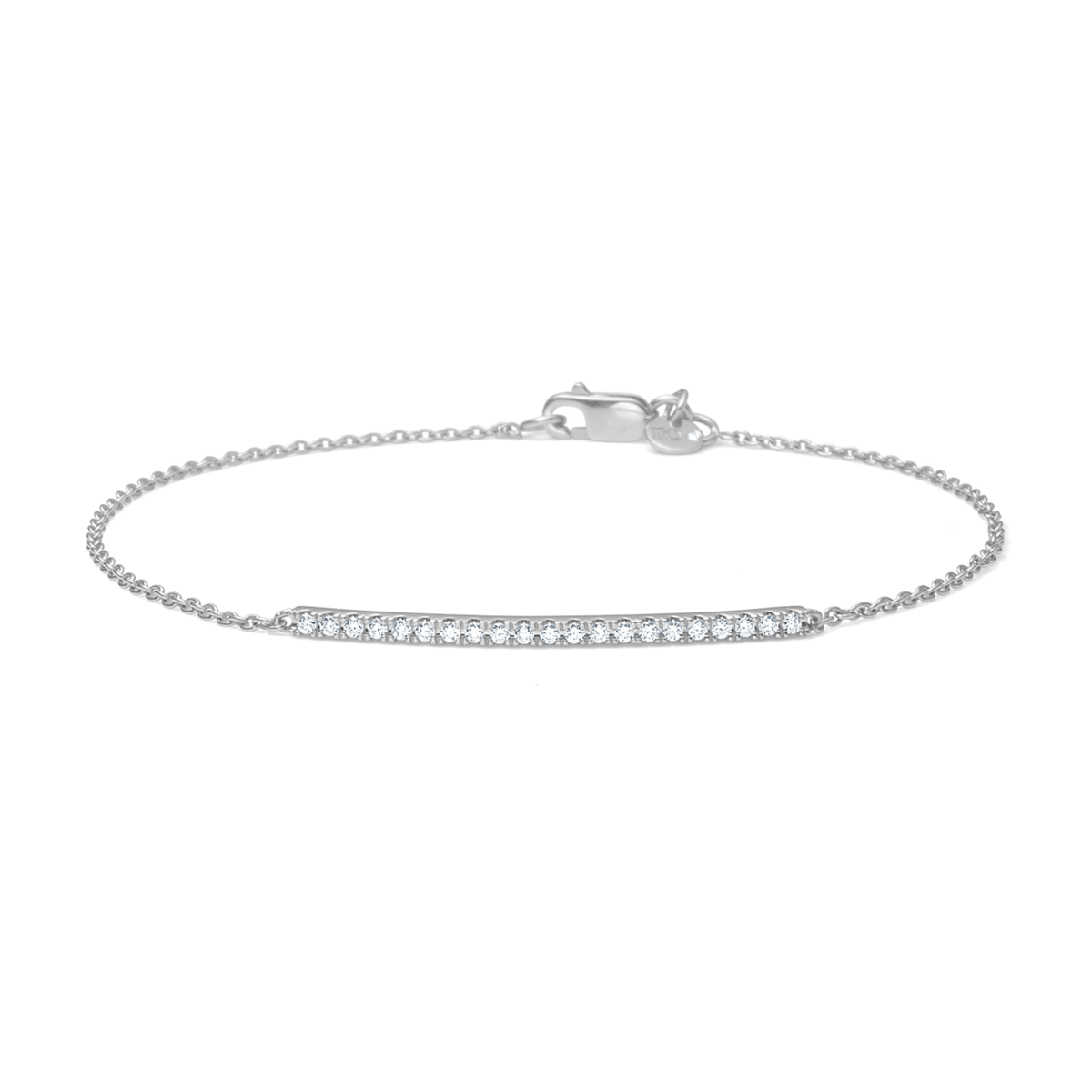 Rock Classic Diamantarmbånd - 18kt Hvitt Gull