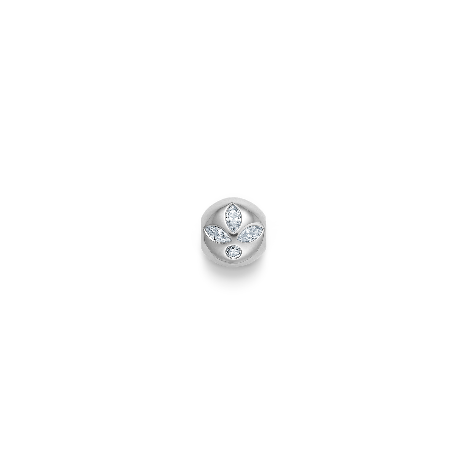 Inner Peace Diamant Lotus Perle - 18kt Hvitt Gull