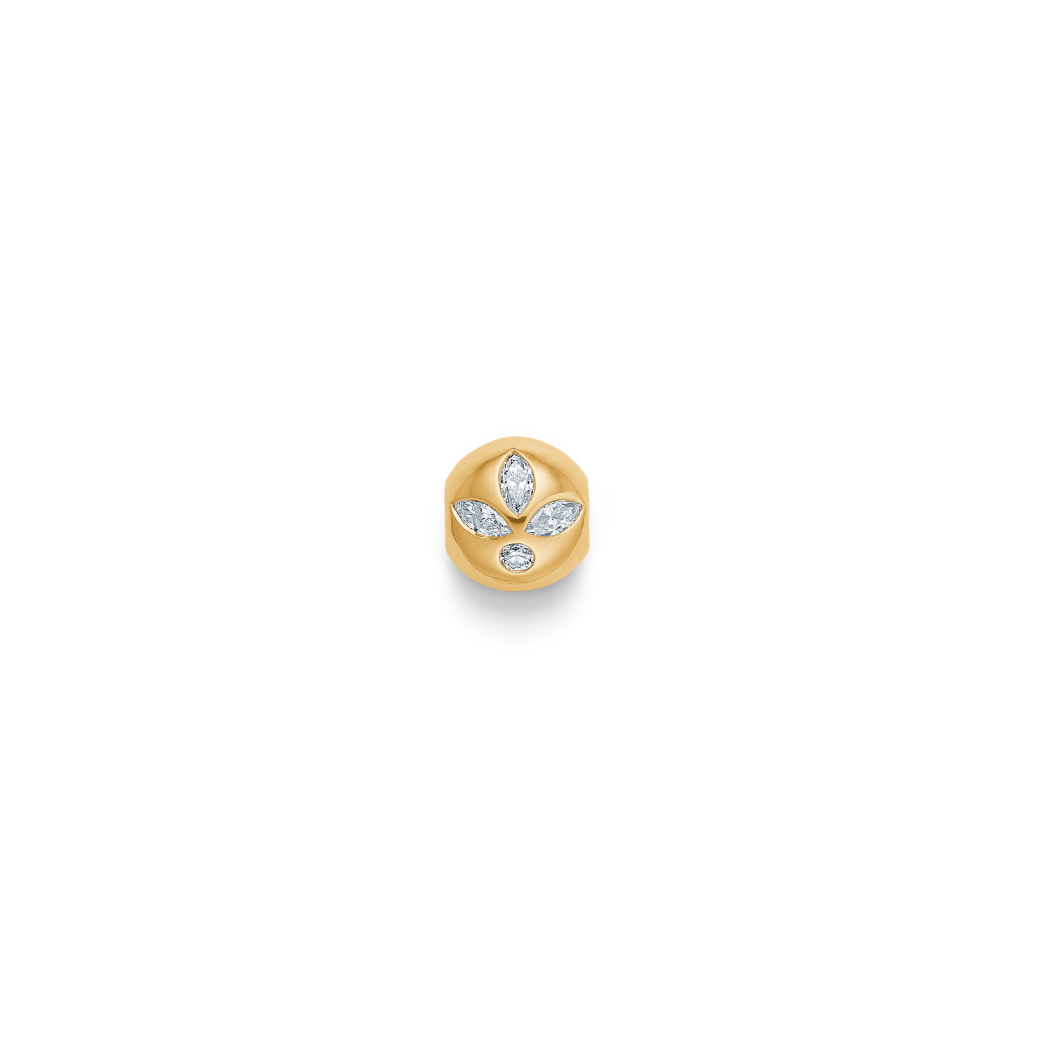 Inner Peace Diamant Lotus Perle - 18kt Gult Gull