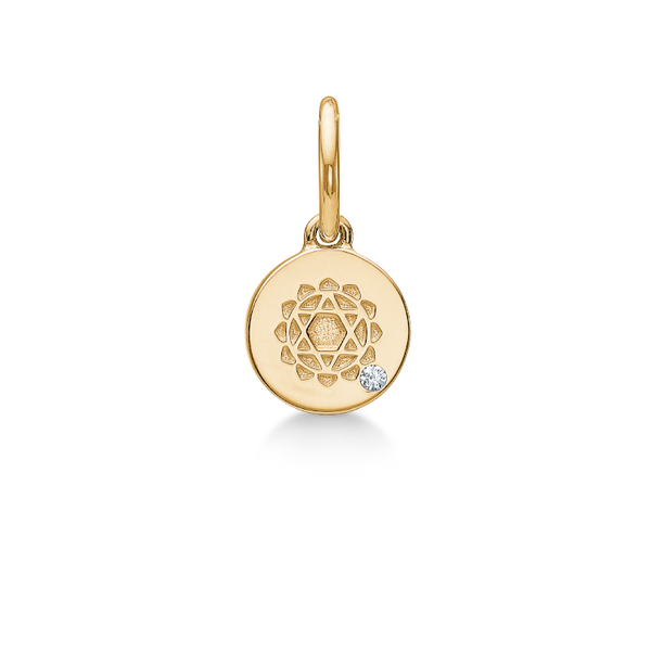 Inner Peace Heart Chakra Pendant - 18kt Yellow Gold