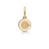 Inner Peace Throat Chakra Pendant - 18kt Yellow Gold