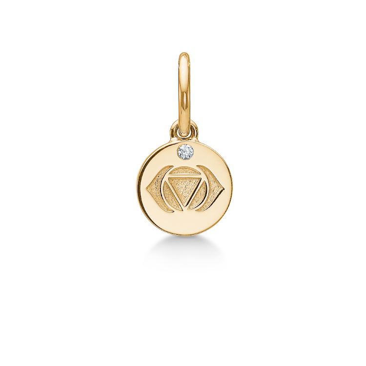 Inner Peace Tredje Øye Chakra Anheng - 18kt Gult Gull