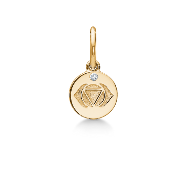 Inner Peace Third Eye Chakra Pendant - 18kt Yellow Gold