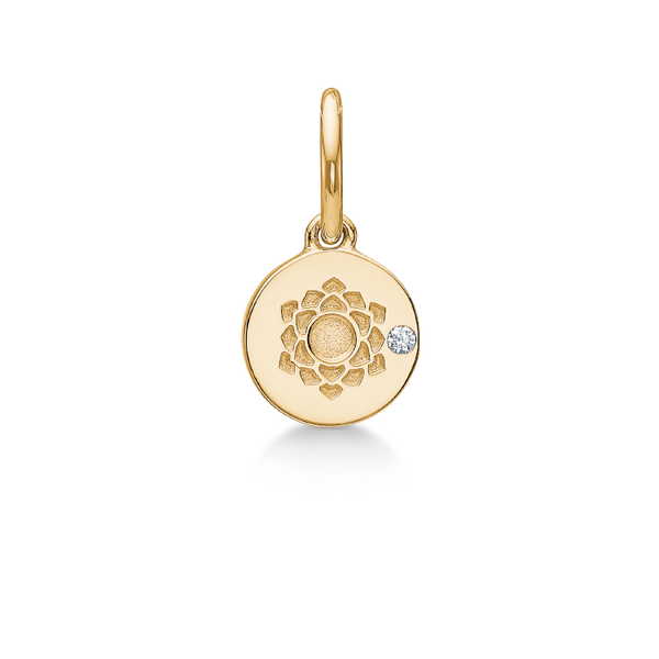 Inner Peace Crown Chakra Pendant - 18kt Yellow Gold