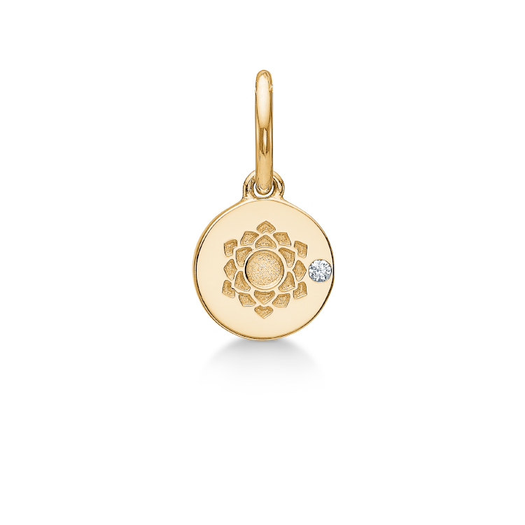 Inner Peace Crown Chakra Pendant - 18kt Yellow Gold