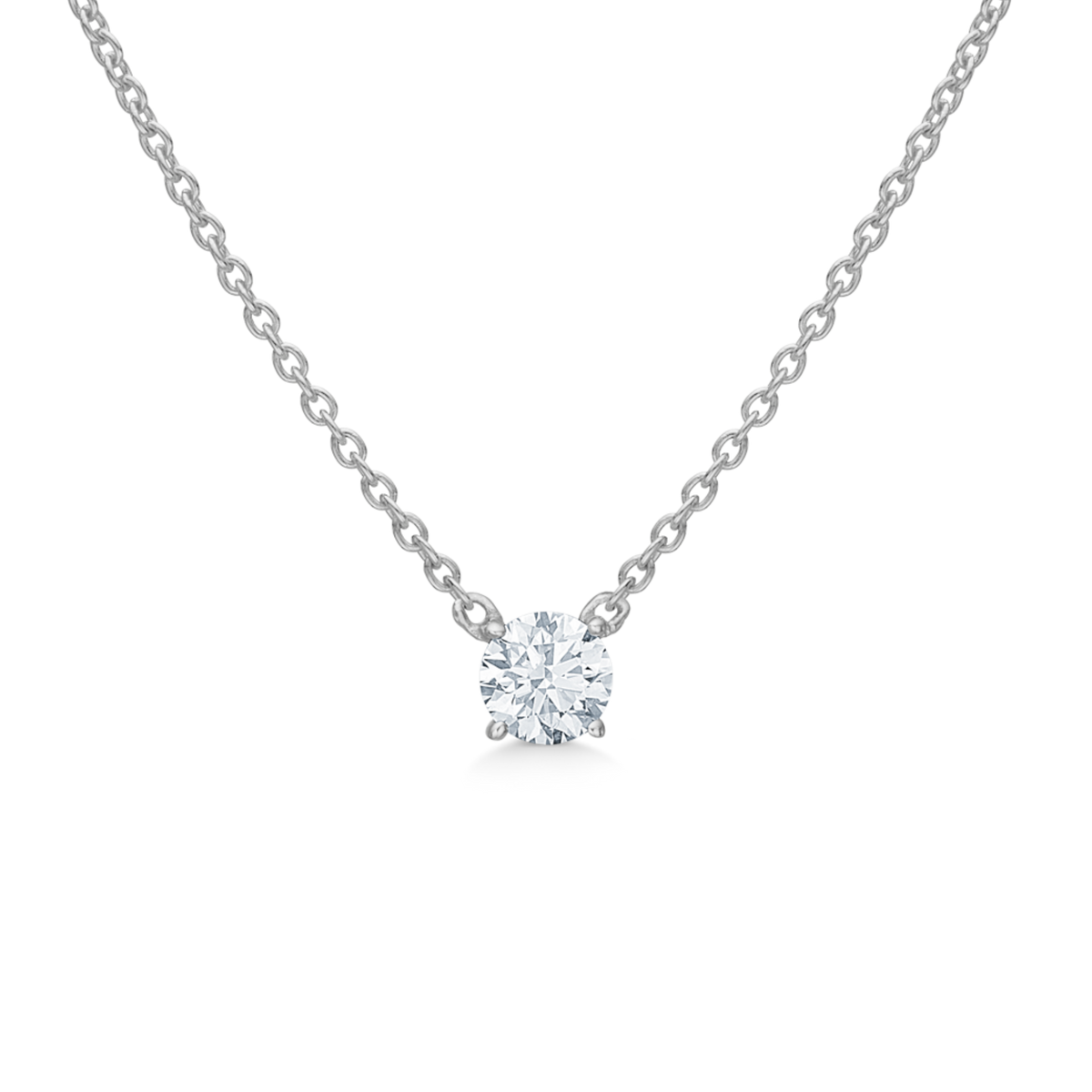 Rock Classic Floating diamant halskjede II - 18kt Hvitt Gull