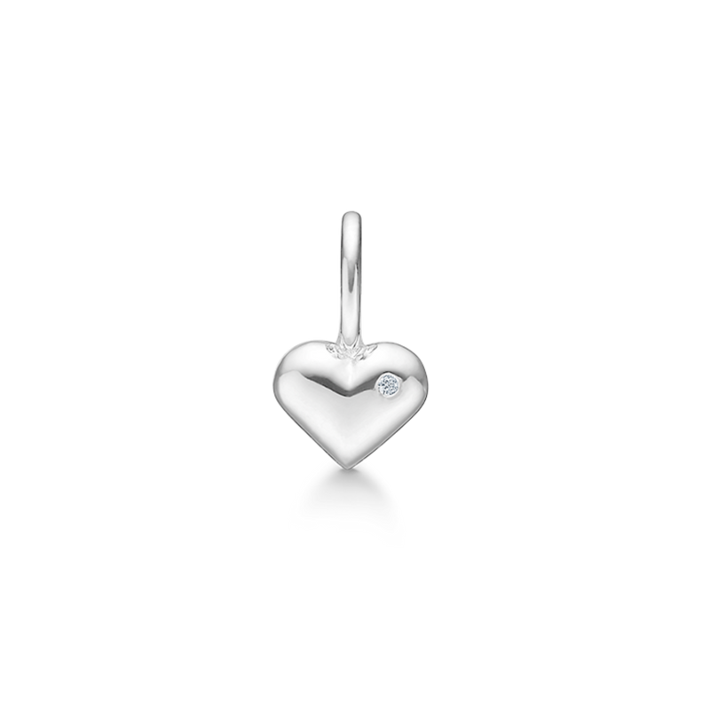 Rock My Heart Pendant - 18kt White Gold