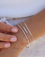 Rock Square Bracelet - 18kt White Gold