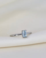 Nord Blue Ring S Turned - 18kt White Gold