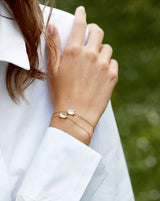 Nord White Bracelet - 18kt Yellow Gold