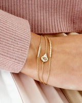 Fryd White Bracelet - 18kt Yellow Gold