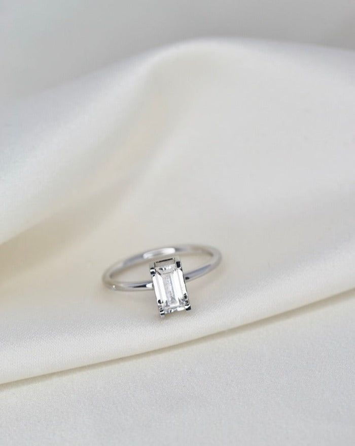 Nord White ring Turned - 18kt Hvitt Gull