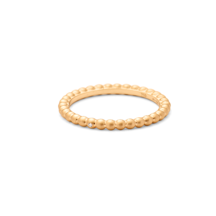 Orbit Dot Ring - 18kt Gult Gull