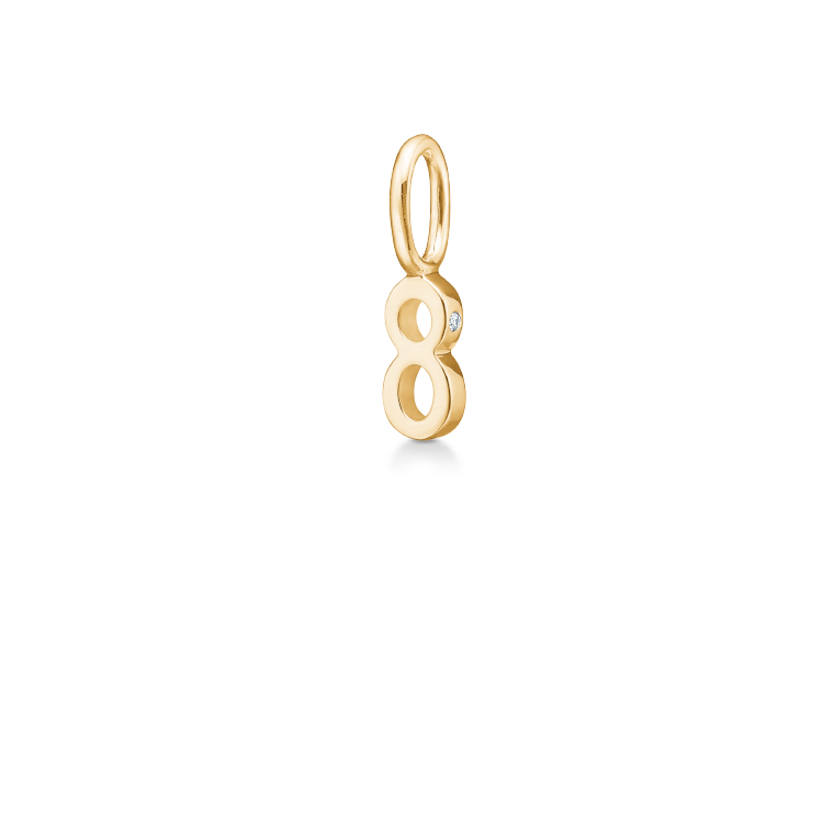 My 8 Pendant - 18kt Yellow Gold