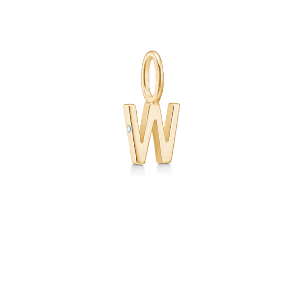 My W pendant - 18kt Yellow Gold