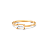 Nord White ring S - 18kt Yellow gold