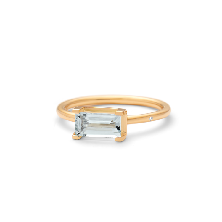 Nord Blue Ring - 18kt Gult Gull