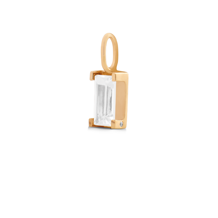 Nord White Pendant - 18kt Yellow Gold