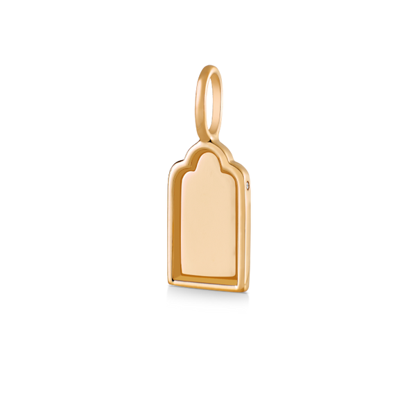 Rock Mirror Pendant - 18kt Yellow Gold