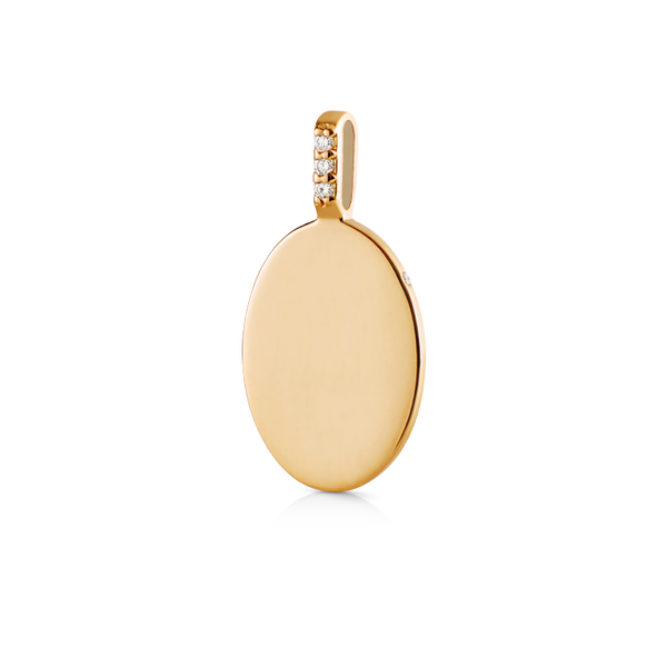 Rock Signet Pendant - 18kt Yellow Gold