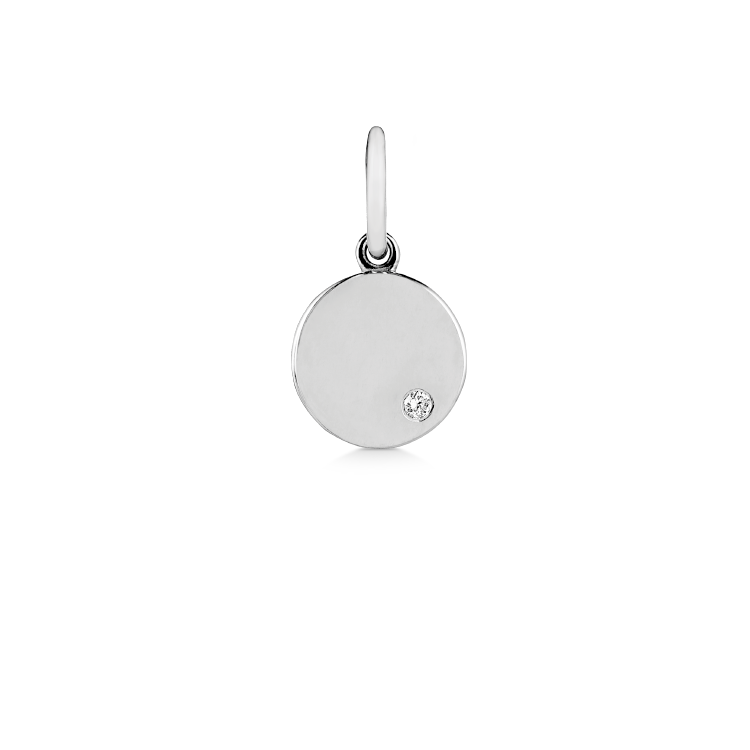 Rock Pendant - 18kt White Gold