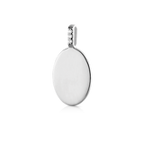 Rock Signet Pendant - 18kt White Gold