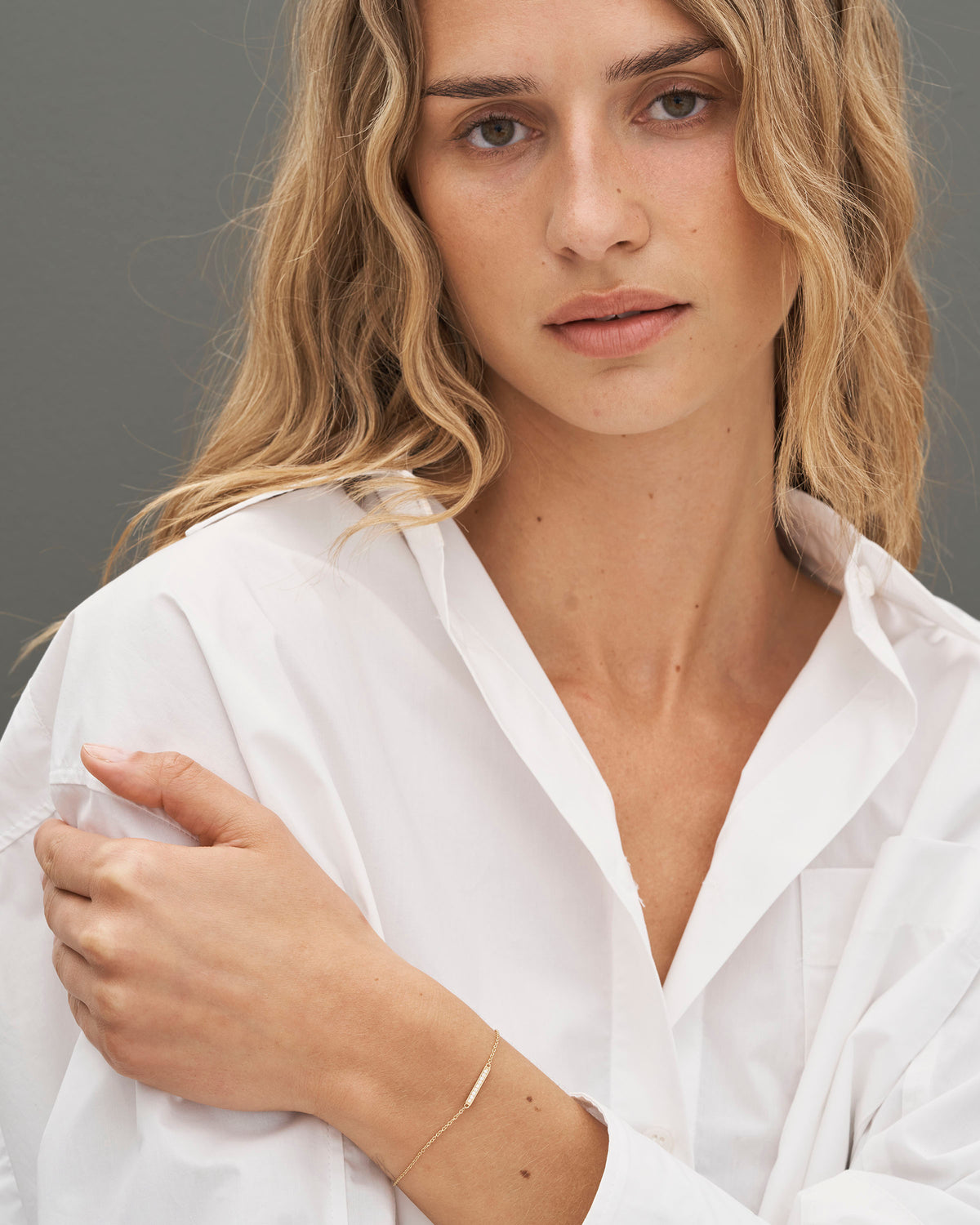 Square Diamant Armbånd - 18kt Gult Gull