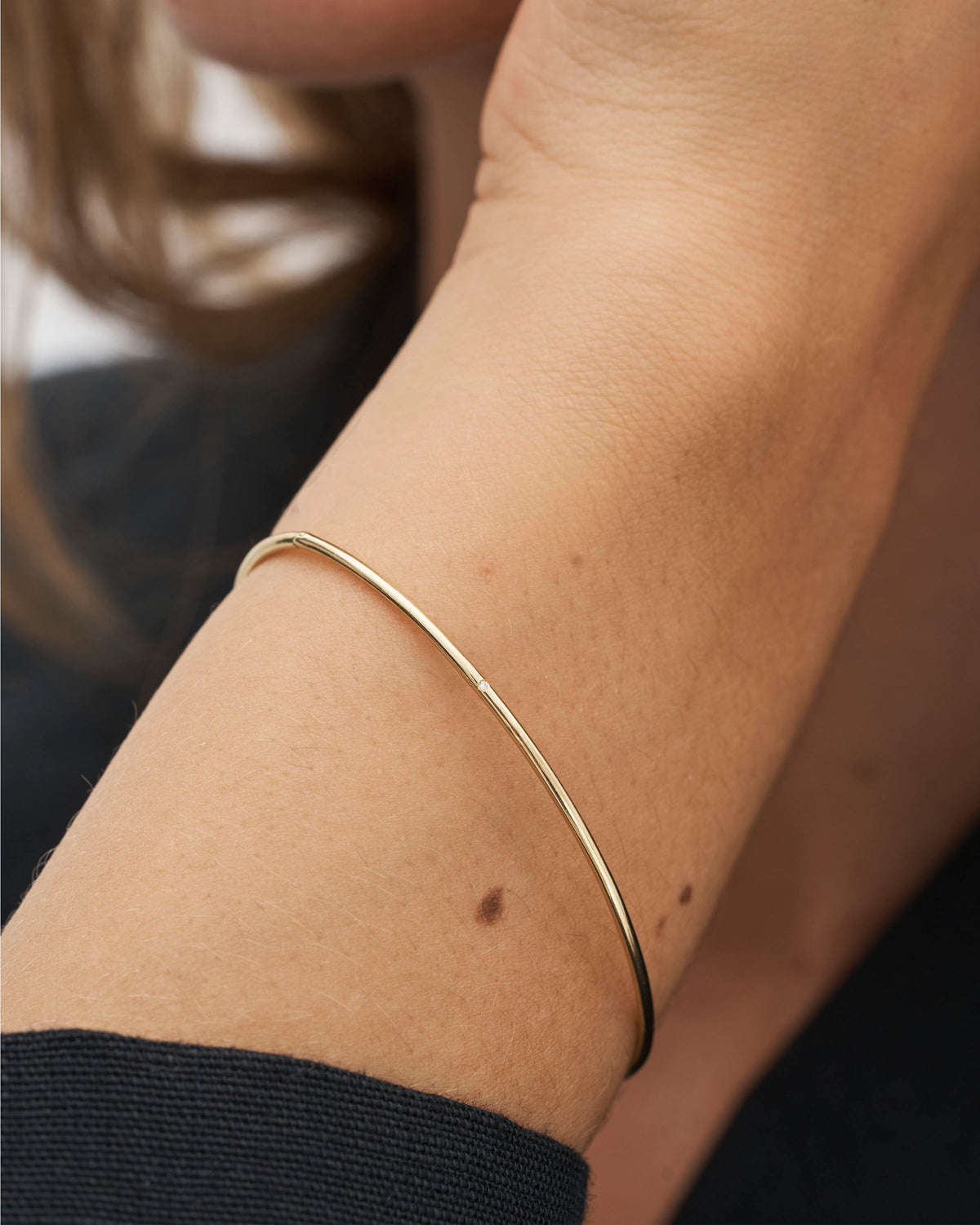 Raw Armring - 18kt Gult Gull