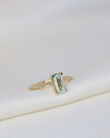 Nord Blue Ring Turned - 18kt Yellow Gold